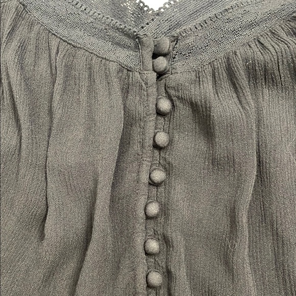 Buffalo David Bitton Black Ruffled Blouse with Sheer Details Size M - Picture 13 of 13